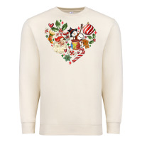 Sandshell christmas heart Premium Sweatshirt - MaliasSmallBusiness