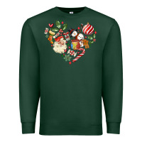 Sports Green christmas heart Premium Sweatshirt - MaliasSmallBusiness