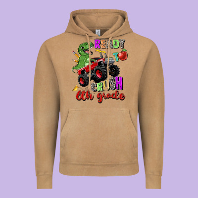 Ready To Crush 6th Grade Vintage Hoodie Designed By Zillion Design Studio
