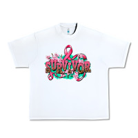 White survivor Urban Heavy Tee - AdoDesignShop