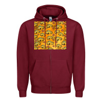 Burgundy school bus pattern tumbler 20oz Zipper Hoodie - Jasminsmagicworld