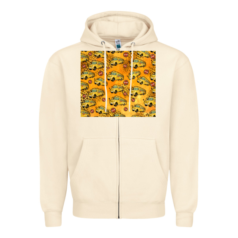 School Bus Pattern Tumbler 20oz Zipper Hoodie by Jasminsmagicworld | Teevron