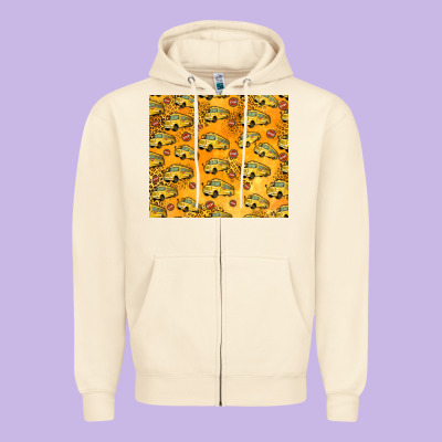 School Bus Pattern Tumbler 20oz Zipper Hoodie Designed By Jasminsmagicworld