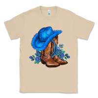 Mushroom valentines day blue boots cowgirl hat and roses Classic Tee - AdoDesignShop