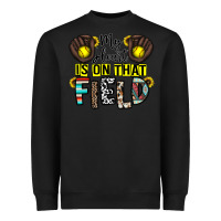 Black my heart is on that field Heavyweight Sweatshirt - CowhideDigitalArt