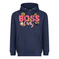 Navy boss lady Heavyweight Hoodie - MaliasSmallBusiness