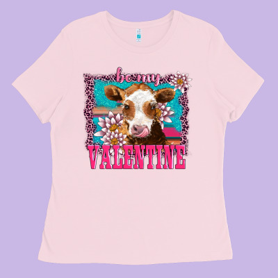 Be My Valentine With Guarnsey Ladies Tee Designed By Adodesignshop