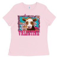 Bubblegum Pink be my valentine with guarnsey Ladies Tee - AdoDesignShop