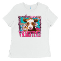 White be my valentine with guarnsey Ladies Tee - AdoDesignShop