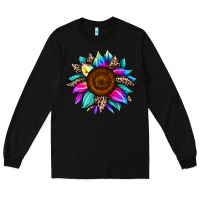 Black sunflower tie dye Long Sleeve Tee - JahusDesignShop