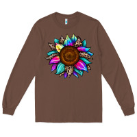 Chestnut sunflower tie dye Long Sleeve Tee - JahusDesignShop