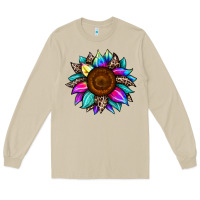 Mushroom sunflower tie dye Long Sleeve Tee - JahusDesignShop