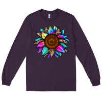 Plum sunflower tie dye Long Sleeve Tee - JahusDesignShop
