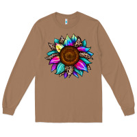Toasted Coconut sunflower tie dye Long Sleeve Tee - JahusDesignShop