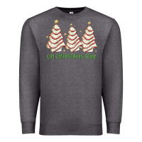 Charcoal Heather oh christmas tree cake Premium Sweatshirt - MaliasSmallBusiness