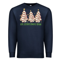 Navy oh christmas tree cake Premium Sweatshirt - MaliasSmallBusiness
