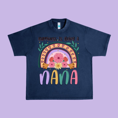 Happiness Is Being A Nana Urban Heavy Tee Designed By Jahusdesignshop