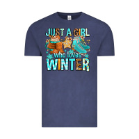 Vintage Denim just a girl who loves winter Vintage Tee - FaDigitalArtStudio
