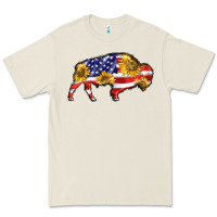 Bone bison amerıcan flag Premium Tee - BarkalooDesign