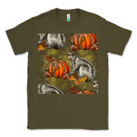 Army Green squirrel pumpkin seamless Classic Tee - BundleAndBundleShop