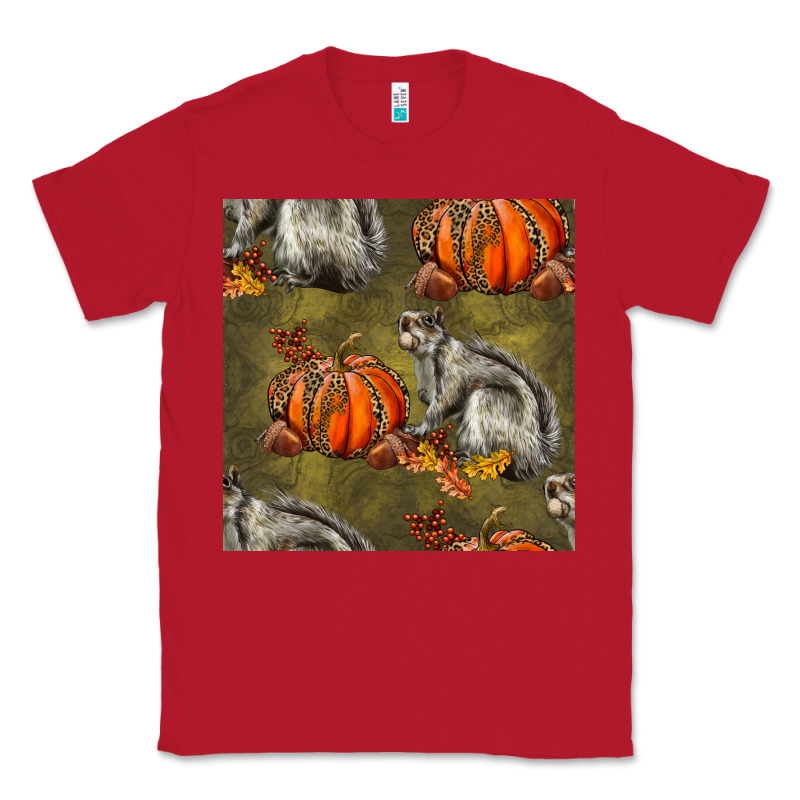 Squirrel Pumpkin Seamless Classic Tee by BundleAndBundleShop | Teevron