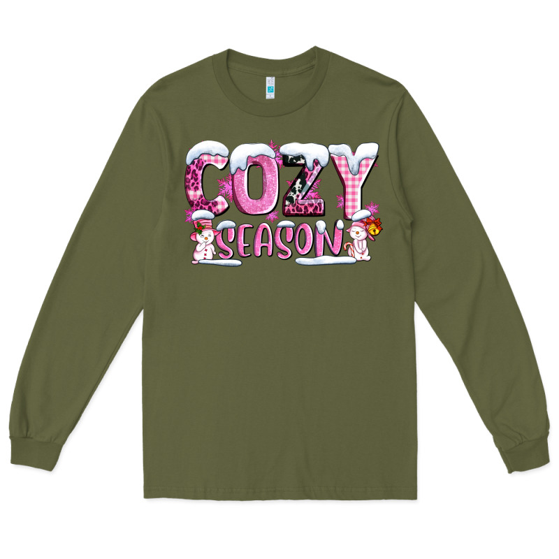 Pink Cozy Season With Snowman Ado Long Sleeve Tee by AdoDesignShop | Teevron