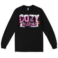 Black pink cozy season with snowman ado Long Sleeve Tee - AdoDesignShop
