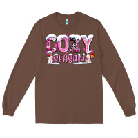 Chestnut pink cozy season with snowman ado Long Sleeve Tee - AdoDesignShop