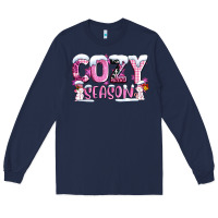 Navy pink cozy season with snowman ado Long Sleeve Tee - AdoDesignShop