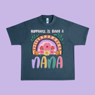 Happiness Is Being A Nana Urban Heavy Tee Designed By Jahusdesignshop