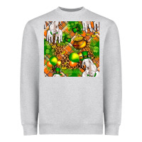 St Patricks  Goat Family With Balloons Seamless Heavyweight Sweatshirt | Teevron