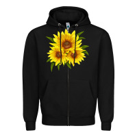 Black maximillian perennial sunflower Zipper Hoodie - LillyAllenDesigns