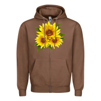 Chestnut maximillian perennial sunflower Zipper Hoodie - LillyAllenDesigns