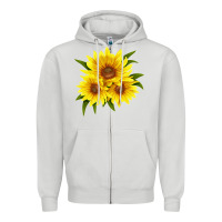 Dove Grey maximillian perennial sunflower Zipper Hoodie - LillyAllenDesigns