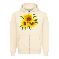 Sandshell maximillian perennial sunflower Zipper Hoodie - LillyAllenDesigns