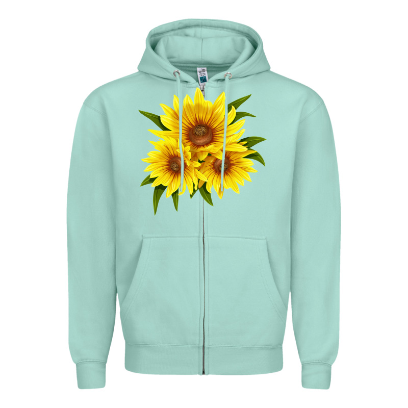 Maximillian Perennial Sunflower Zipper Hoodie by LillyAllenDesigns | Teevron