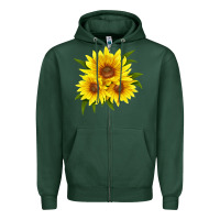 Sports Green maximillian perennial sunflower Zipper Hoodie - LillyAllenDesigns