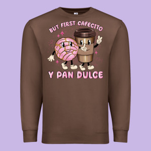 But First Cafecito Y Pan Dulce Premium Sweatshirt Designed By Maliassmallbusiness