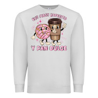 Dove Grey but first cafecito y pan dulce Premium Sweatshirt - MaliasSmallBusiness
