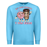Ocean Blue but first cafecito y pan dulce Premium Sweatshirt - MaliasSmallBusiness
