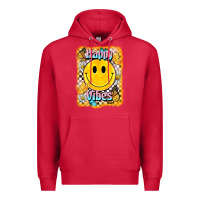 Cardinal happy vibes smiley face Premium Hoodie - BarkalooDesign