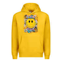 Lemon happy vibes smiley face Premium Hoodie - BarkalooDesign