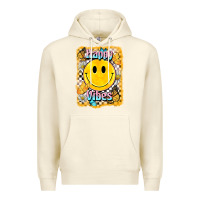 Sandshell happy vibes smiley face Premium Hoodie - BarkalooDesign