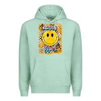 Seafoam happy vibes smiley face Premium Hoodie - BarkalooDesign