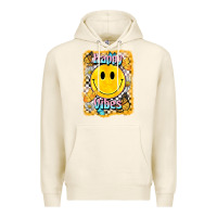 Tofu happy vibes smiley face Premium Hoodie - BarkalooDesign