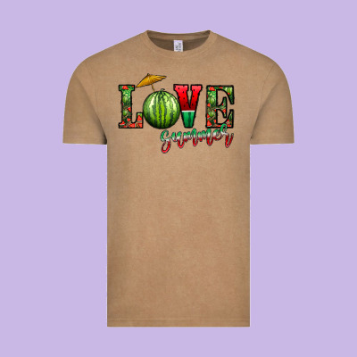 Love Summer Vintage Tee Designed By Cowhidedigitalart