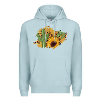 Blue Mist cactus leopard sunflower glitter  patch Premium Hoodie - AdoDesignShop