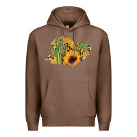 Chestnut cactus leopard sunflower glitter  patch Premium Hoodie - AdoDesignShop