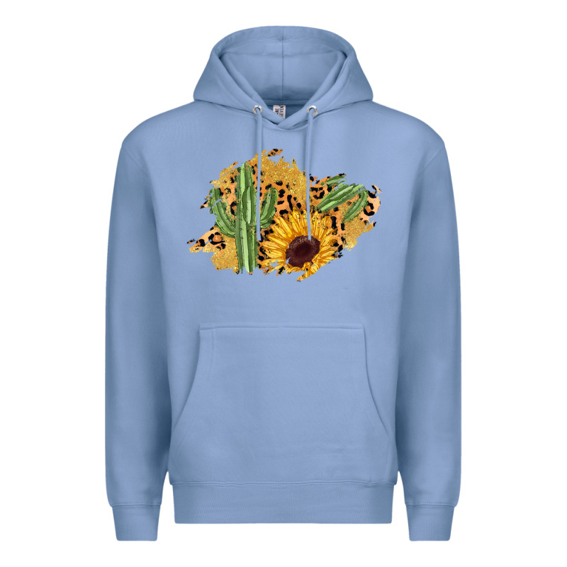 Cactus Leopard Sunflower Glitter  Patch Premium Hoodie by AdoDesignShop | Teevron