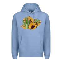 Colony Blue cactus leopard sunflower glitter  patch Premium Hoodie - AdoDesignShop